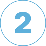 Circular icon with number two